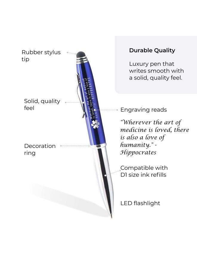 Inkstone Medical Gift Penlight for Doctors, Nurses, Medical Assistants and Students with Hippocratic Quote - Pen with Flashlight and Stylus for Medical School Gift, Nurse Appreciation Gift, Nurses Week - Image 2