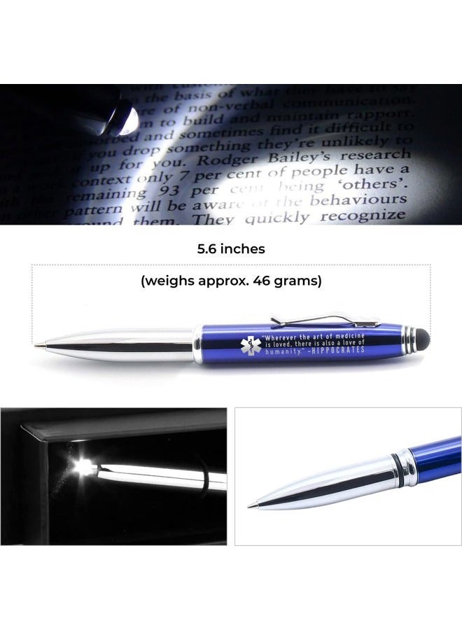 Inkstone Medical Gift Penlight for Doctors, Nurses, Medical Assistants and Students with Hippocratic Quote - Pen with Flashlight and Stylus for Medical School Gift, Nurse Appreciation Gift, Nurses Week - Image 4