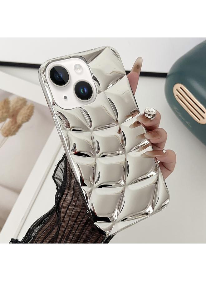 اس-توب جراب لهاتف iPhone 14 منحني منقوش مطلي بطلاء معدني من مادة TPU - Image 1