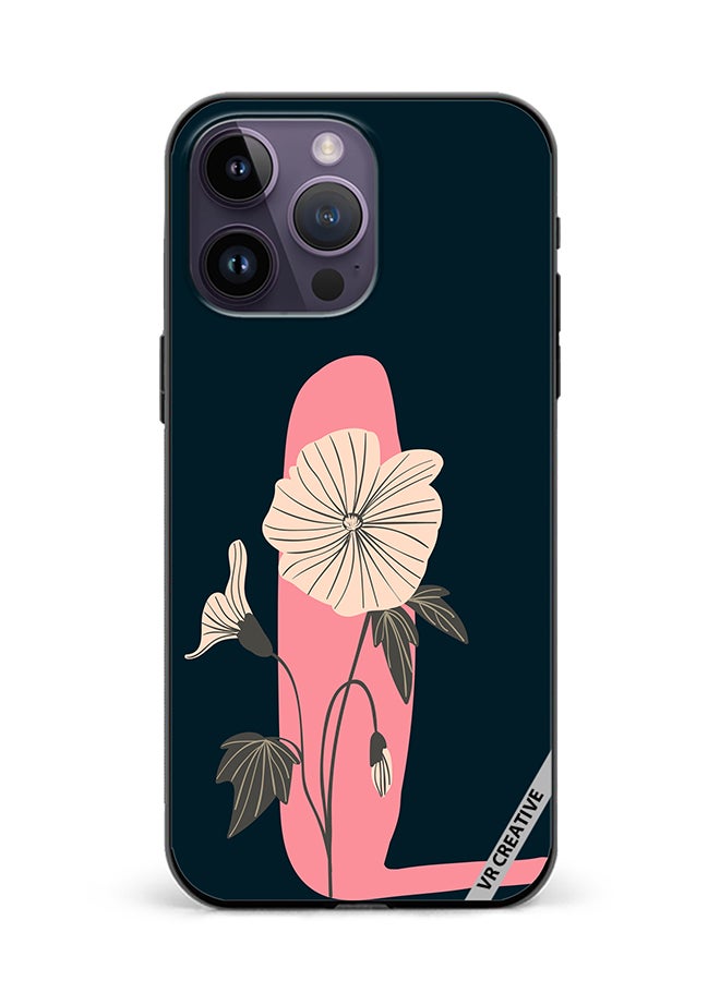 VR CREATIVE Protective Case Cover For Apple iPhone 15 Pro Alphabet L Design Multicolour - Image 1
