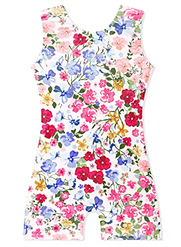 EQSJIU Baby Leotards For Girls 12-18 Months 18-24 Months 1t 2t 1-2t Years Old Toddler Floral Colorful Flower Biketard Outfits Sparkle Girls Gymnastics Leotards - Image 1