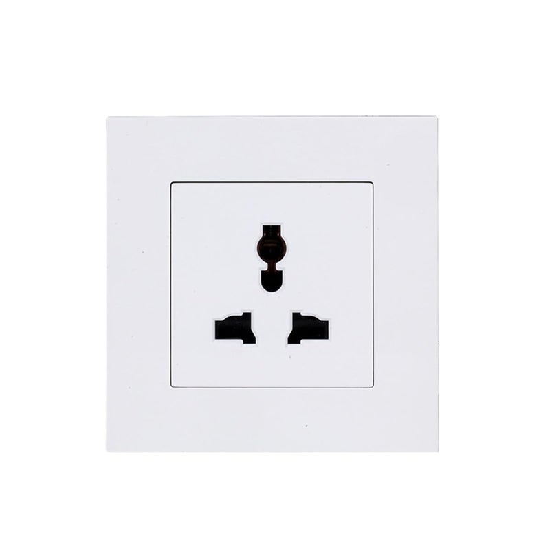 Wall Power Universal International 3 Hole Socket AC 110~250V 86mm*86mm Flame Retardant PC Panel EU Standard Socket(Type4) - Image 2