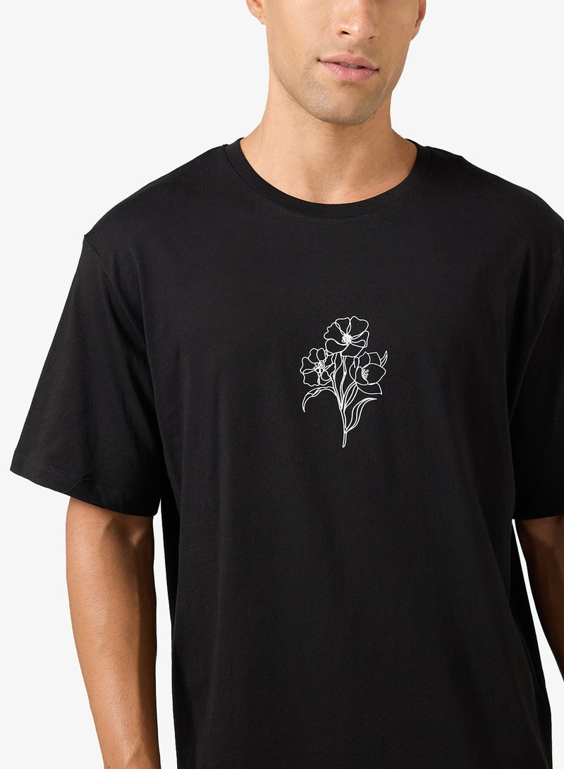 JACK & JONES Graphic Crew Neck Loose Fit T-Shirt - Image 3