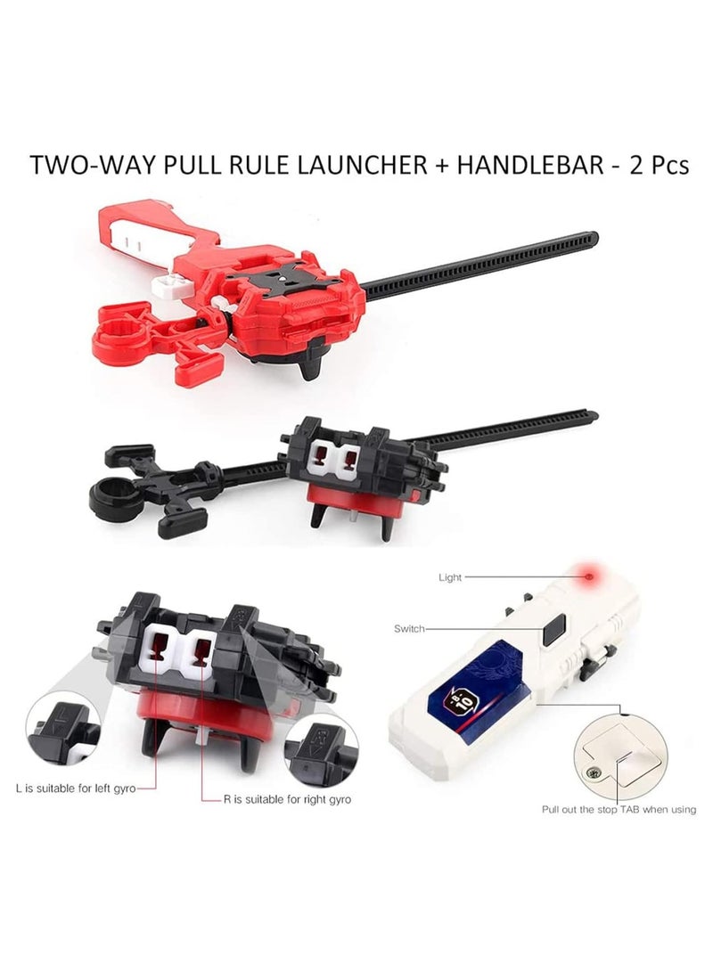 طقم بلي بليد انفجار تيربو معدني، ١٢ قطعة مع قاذفات، لعبة بلبل قتالية للأطفال من سن 6 سنوات فما فوق، هدية أولاد - Image 5