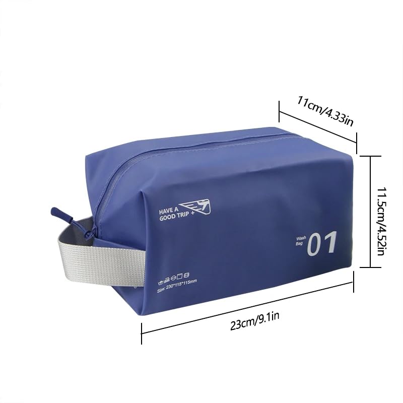 Rabbonix PVC Toiletry Bag for Men & Women for Travel | Light Blue | Pack of 01 - Image 5