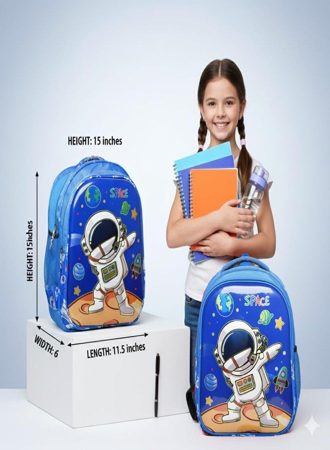 Stylbase Space 3d bag Kids School Bags for Boys And Girls Printed Cartoon Waterproof small bag for Nursery 1st 2nd class Ages 4-7 Years - Image 4