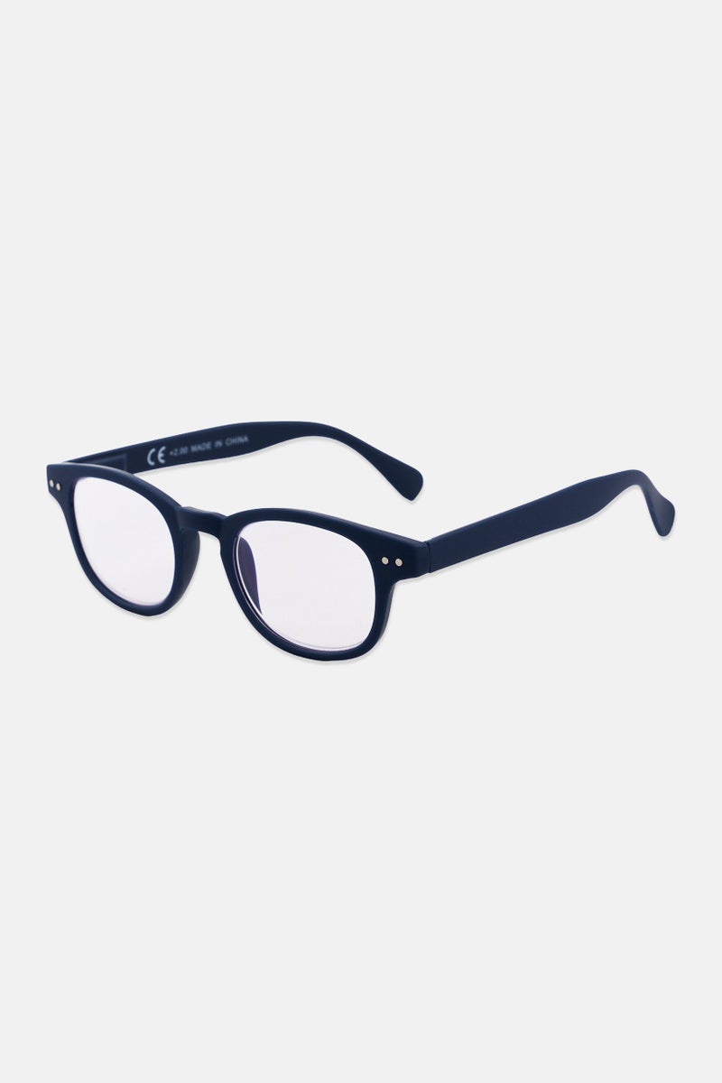 A & A Glasses Men WR-S4940S Round Reading Glasses, Navy Blue - Image 3