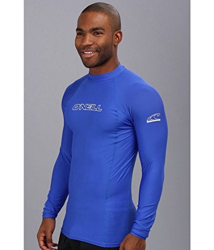 O'NEILL ONeill Wetsuits Mens Basic Skins 50 LS Rash Guard Pacific M - Image 3