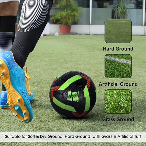 Nivia Street Football, Training Ball, 32 Panels, Durable Rubber Cover Hand-Stitched, Latex Bladder, Training Ball Standard, Made for Practice Sessions, to Play On Hard Ground - Image 5