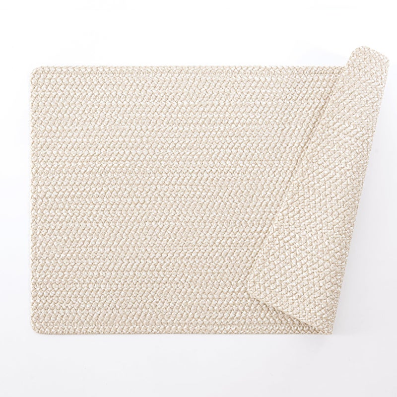 POLYTE Indoor/Outdoor Washable Woven Vinyl Table Dining Placemats, Set of 4 - Image 2