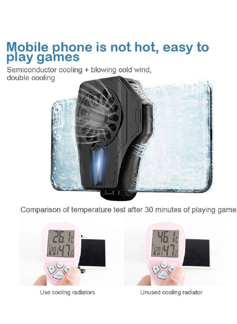 DL01 Mobile Phone Cooler Cooling Fan Radiator With Colourful Lights,Semiconductor Mobile Phone Cooling Wired Radiator  - Image 2