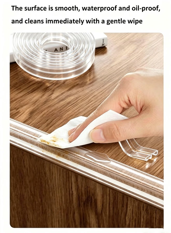 Aissiora 2M Child Anti-Collision Safety Strip, Safety Edge Protection Strip, Table Edge Protection Strip, Child Anti-Bump Protective Pad, Back with Adhesive for Table Corner Corner Collision Avoidance - Image 4
