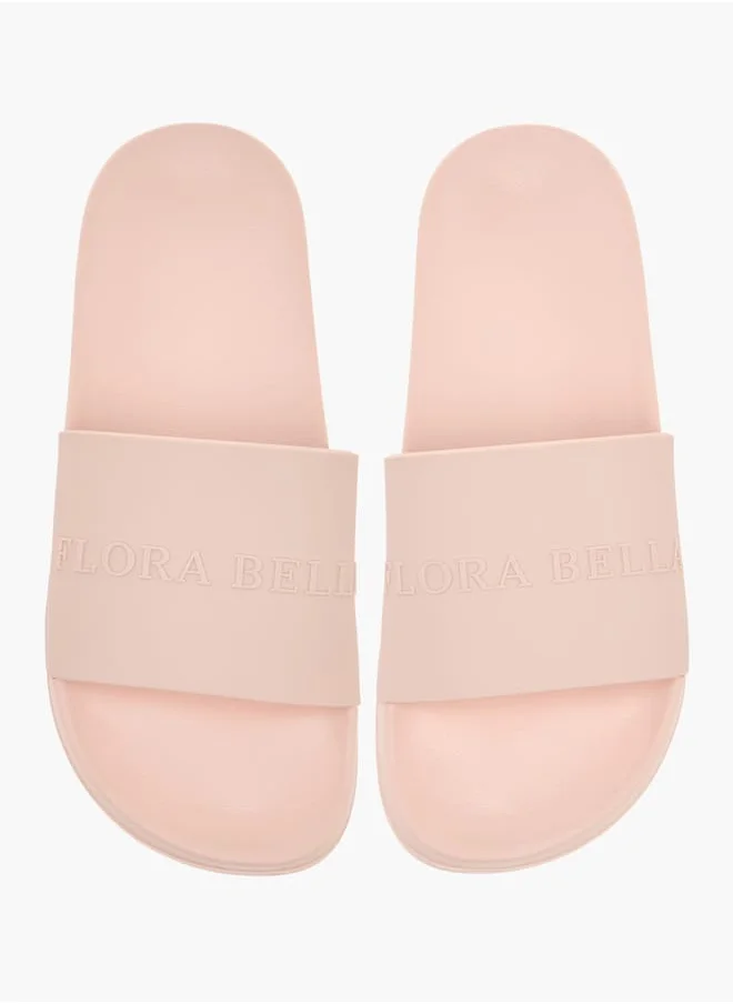 Flora Bella By Shoexpress Women Logo Detail Slides