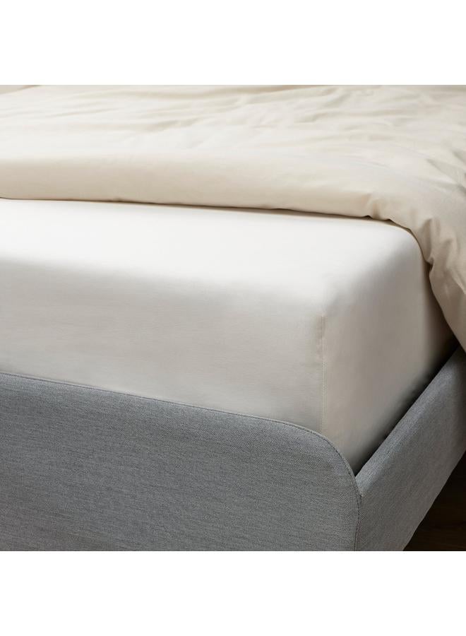 erorex Fitted sheet, white, 160x200 cm - Image 3