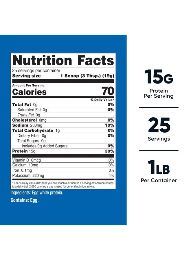 Nutricost Egg White Protein Powder 1lb (Unflavored) - Non-GMO, Gluten Free - Image 2