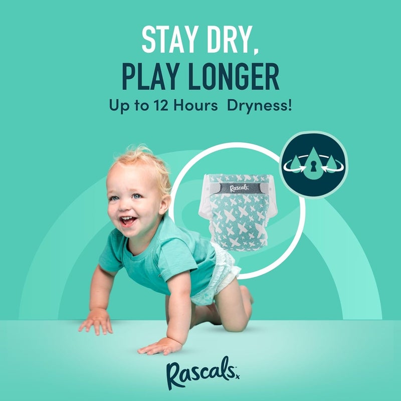 Rascals حفاضات راسكالز المميزة بموضوع كوكوميلون للأطفال - بنطلون عالي الامتصاص مقاس 4 (10-15 كجم) - عبوة من 32 - Image 3