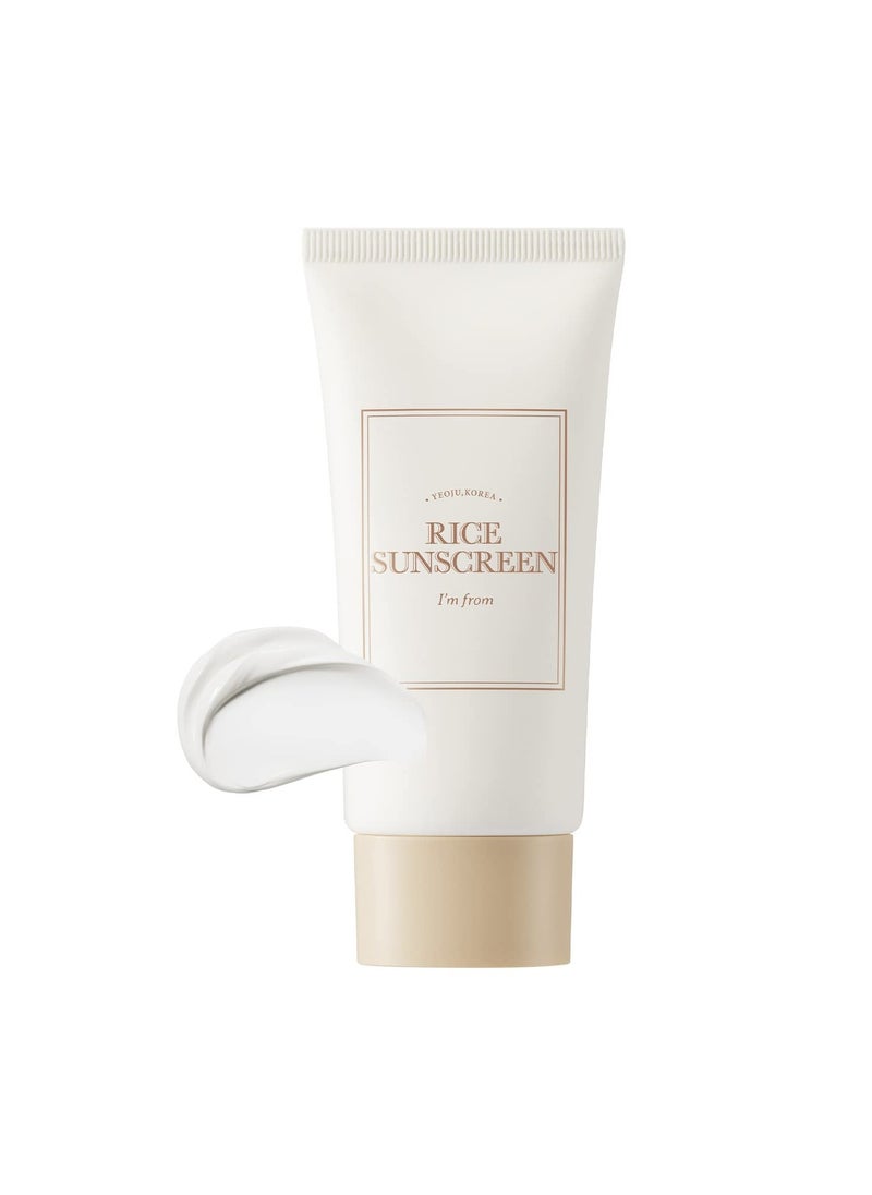 I'M FROM I'm From Rice Sunscreen 50ml, Natural SPF 50+, Reef Friendly Sun Protection  - Image 1