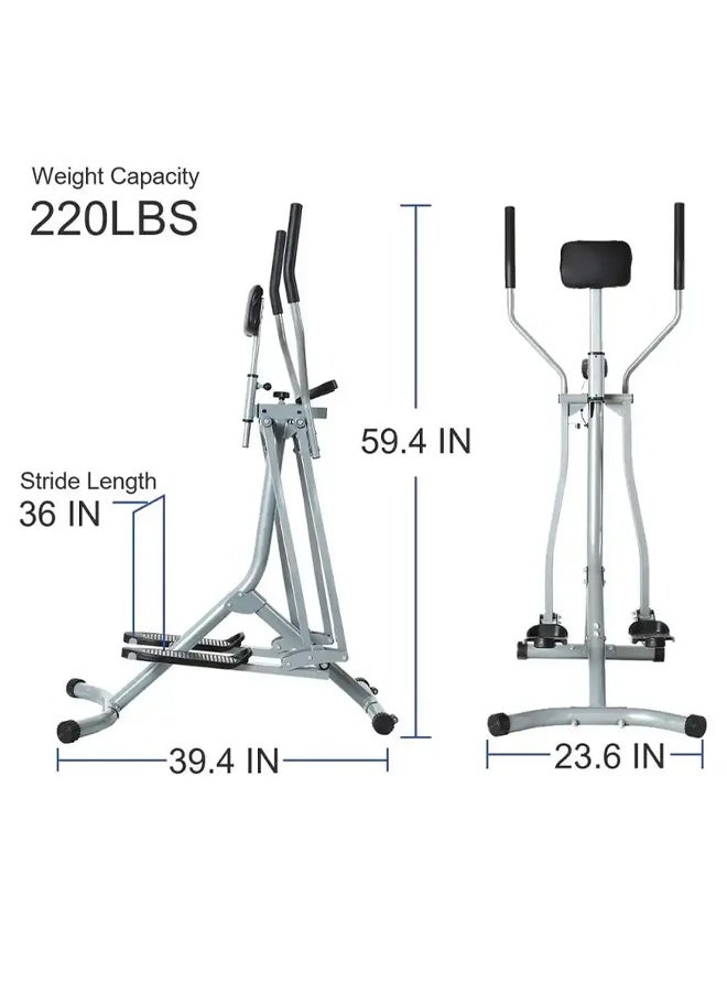 فيتنس ورلد جهاز تمارين اللياقة البدنية مع شاشه الكترونية لقياس الوقت والسرعة، جهاز المشي الغزال الطائر قابل للطي لتمارين الرياضة المنزلية يحمل وزن 100 كيلو - Image 4