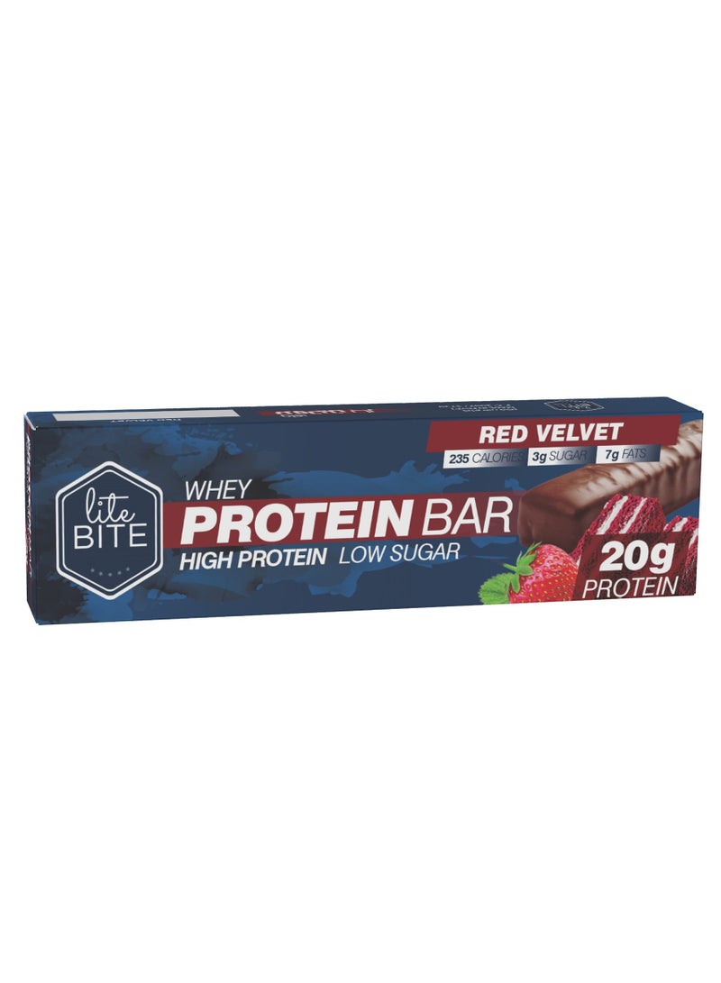Lite Bite Red Velvet Whey Protein Bar 70g (20g Protein) 