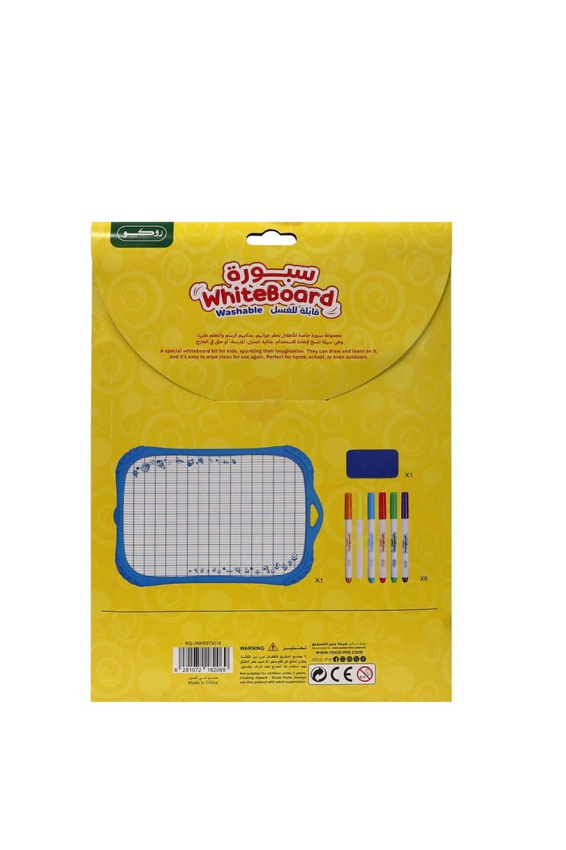 روكو سبورة بيضاء غير مغناطيسية باللون الأزرق/الأبيض - Image 2