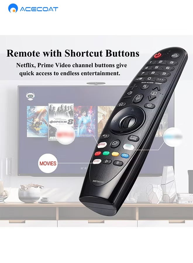 ACECOAT Voice Magic Remote for LG-TV-Remote Control Replacement, AKB75855501 AN-MR20GA MR19BA , with Voice Recognition and Pointer Function（Battery not included） - Image 5