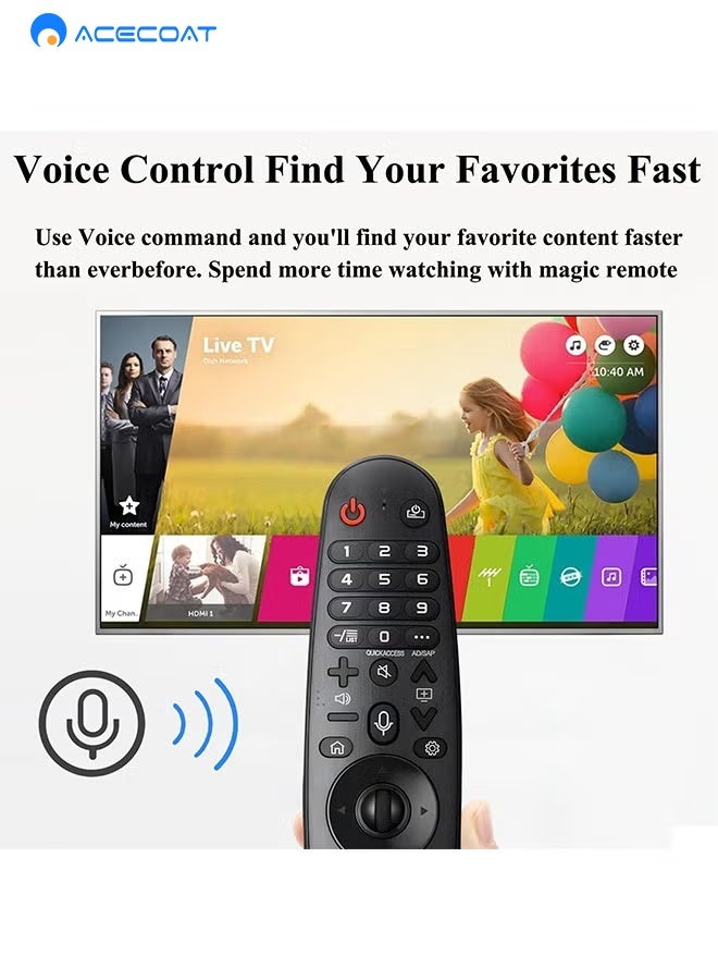 ACECOAT Voice Magic Remote for LG-TV-Remote Control Replacement, AKB75855501 AN-MR20GA MR19BA , with Voice Recognition and Pointer Function（Battery not included） - Image 4