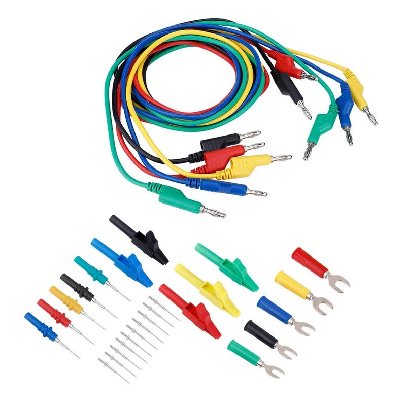 طقم مقبس موز 4 مم مع مشبك تمساح ومسبار U لأجهزة القياس المتعددة ومصادر الطاقة P1036B - Image 5