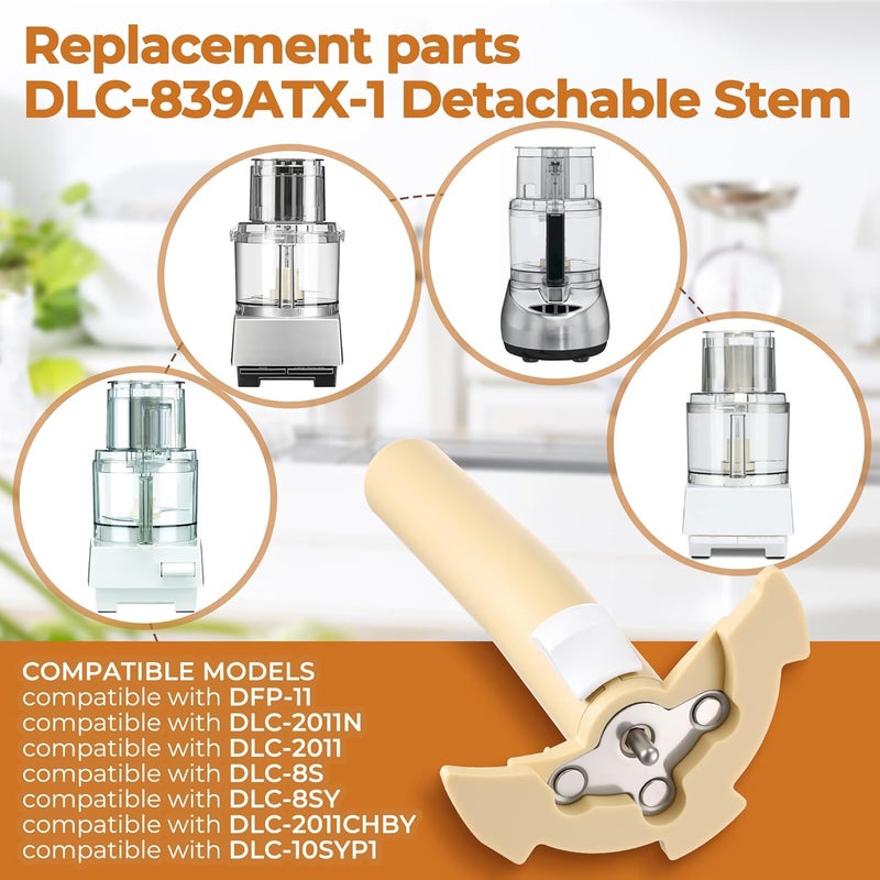 Avenuebool Replacement Parts DLC-839ATX-1 Compatible with Cuisinart 11 Cup Food Processors, Replacement Detachable Stem Compatible with DFP-11, DLC-2011, DLC-8S, DLC-8SY,DLC-2011CHBY,DLC-14,DFP-14BCNY - Image 2