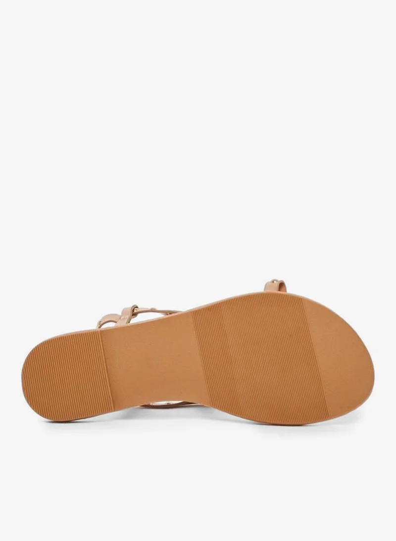 Styli Styli Studded Ankle Starp Flat Sandals