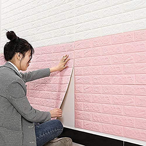 Jig-Tik 3D Brick Wallpaper for Wall – Self Adhesive PE Foam Wall Stickers, 3D Wall Paper Waterproof DIY Wall Panels for Home & Office Décor (70 x 77cm) (Pack of 20) - Image 1
