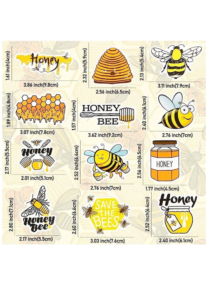 Generic - 50Pcs Bee Stickers for Kids Cute Bee Stickers for Water Bottle Waterproof Honey Bee Stickers Bulk - Image 1