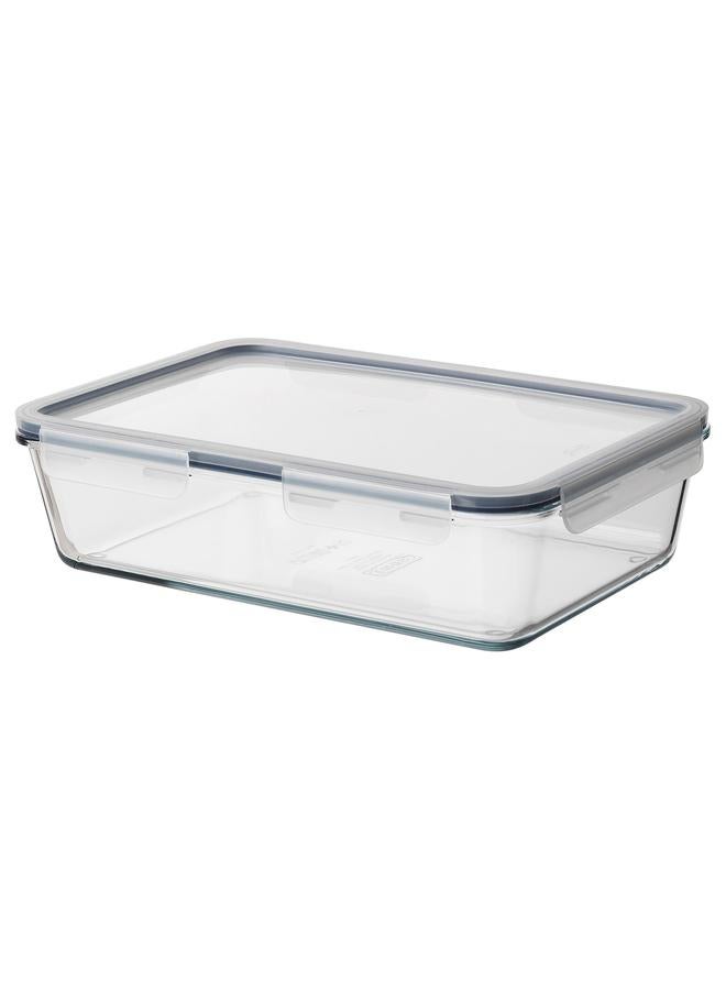 erorex Food container with lid, rectangular/glass plastic, 3.1 l - Image 1