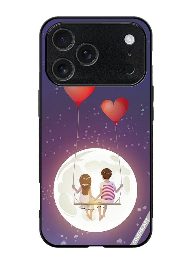 COVERSCART Protective Case Cover For Apple iPhone 17 Pro Max Love Couples Looking At Moon Design Multicolour
