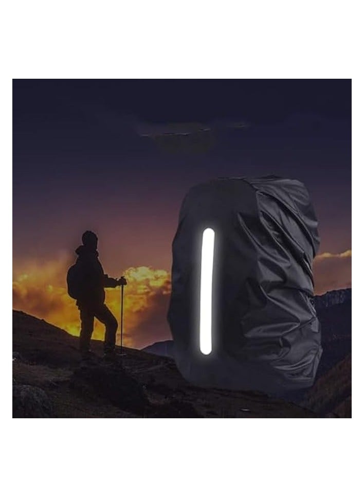 Green Tiger 2 Pack Waterproof Rain Cover for Backpack, Backpack Rain Cover with Reflective Strip，Rucksack Rain Cover for Hiking/Bicycling,M(30-40L) - Image 3