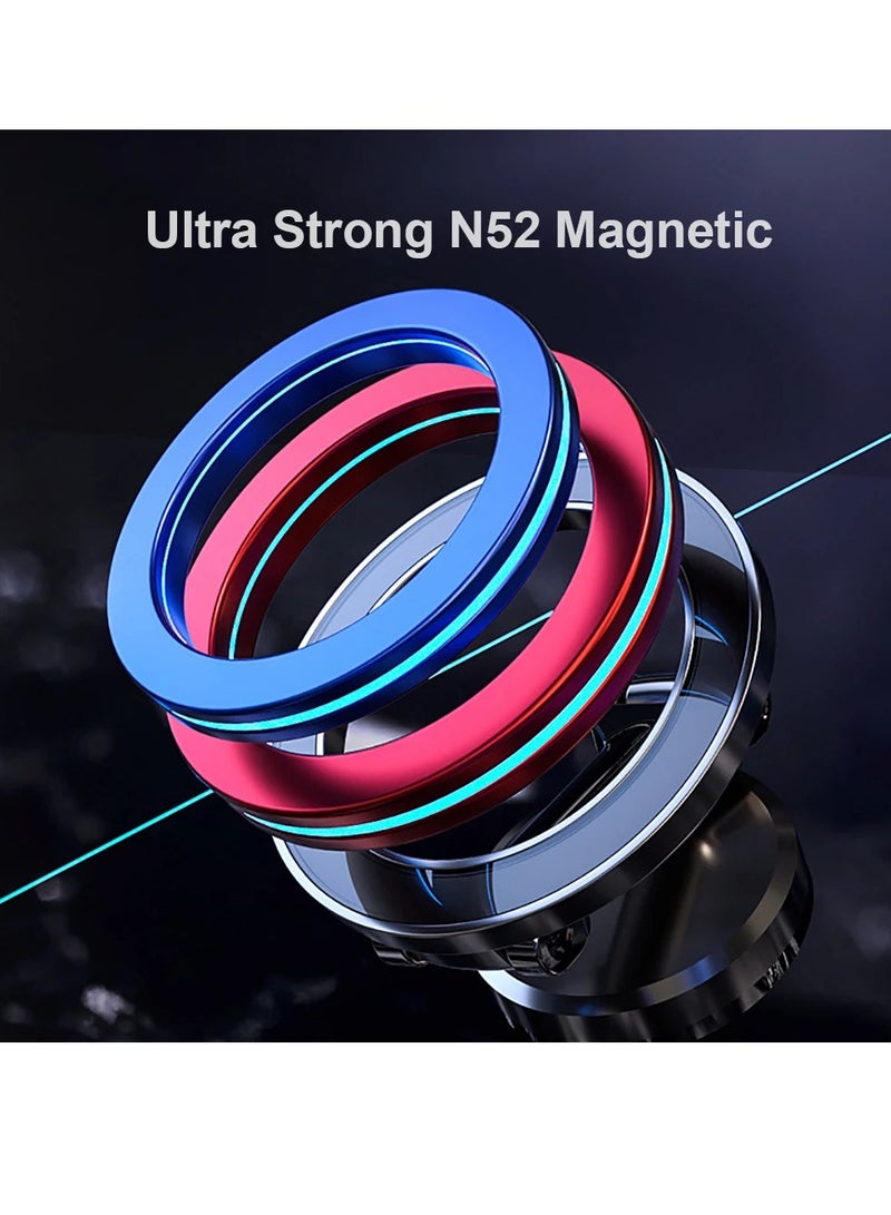 AROAQ Car Magnetic Phone Holder, Zinc Alloy Folding Magnetic Car Compact Cell Phone Holder, 360 Degree Rotatable Dashboard Navigation Mobile Phone Mount, Strong And Durable Cell Phone Stand For Car, (Black) - Image 5