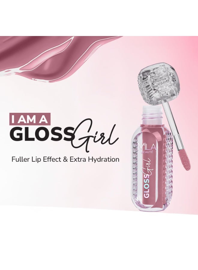 ميلا بيوتي ملمع الشفاه "Gloss Girl" من ميلا بوتيه (MILA BEAUTÉ) | غني بزبدة بذور المانجو وحمض الهيالورونيك | تركيبة خفيفة الوزن وغير لزجة | يمنح الشفاه مظهراً أكثر امتلاءً وترطيباً فائقاً | لمسة نهائية شديدة اللمعان - درجة "That's Me" | 2.8 مل - Image 3