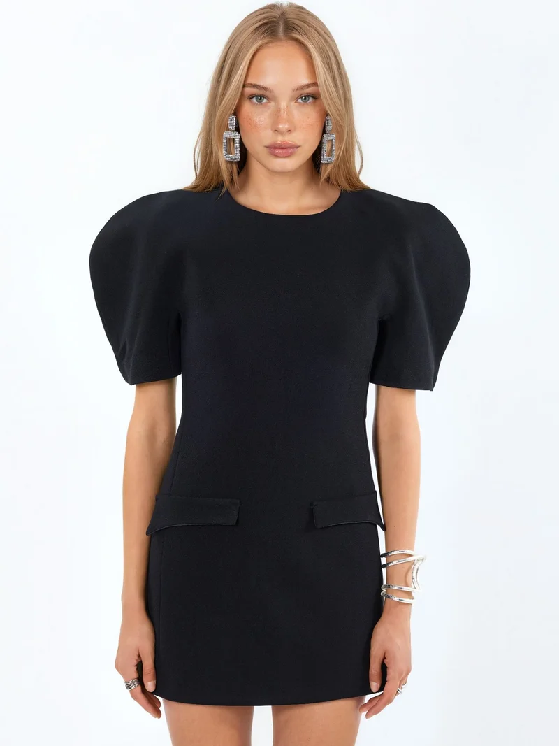بوسيم BUSEM Mini crepe dress with pocket and zipper