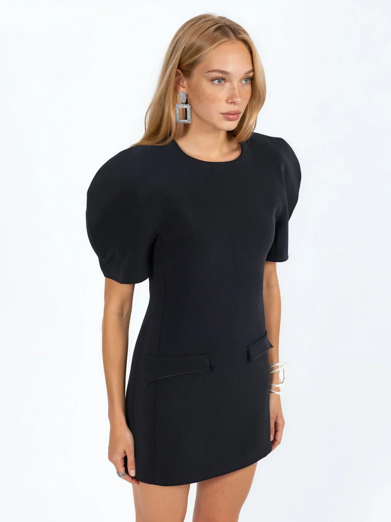 بوسيم BUSEM Mini crepe dress with pocket and zipper