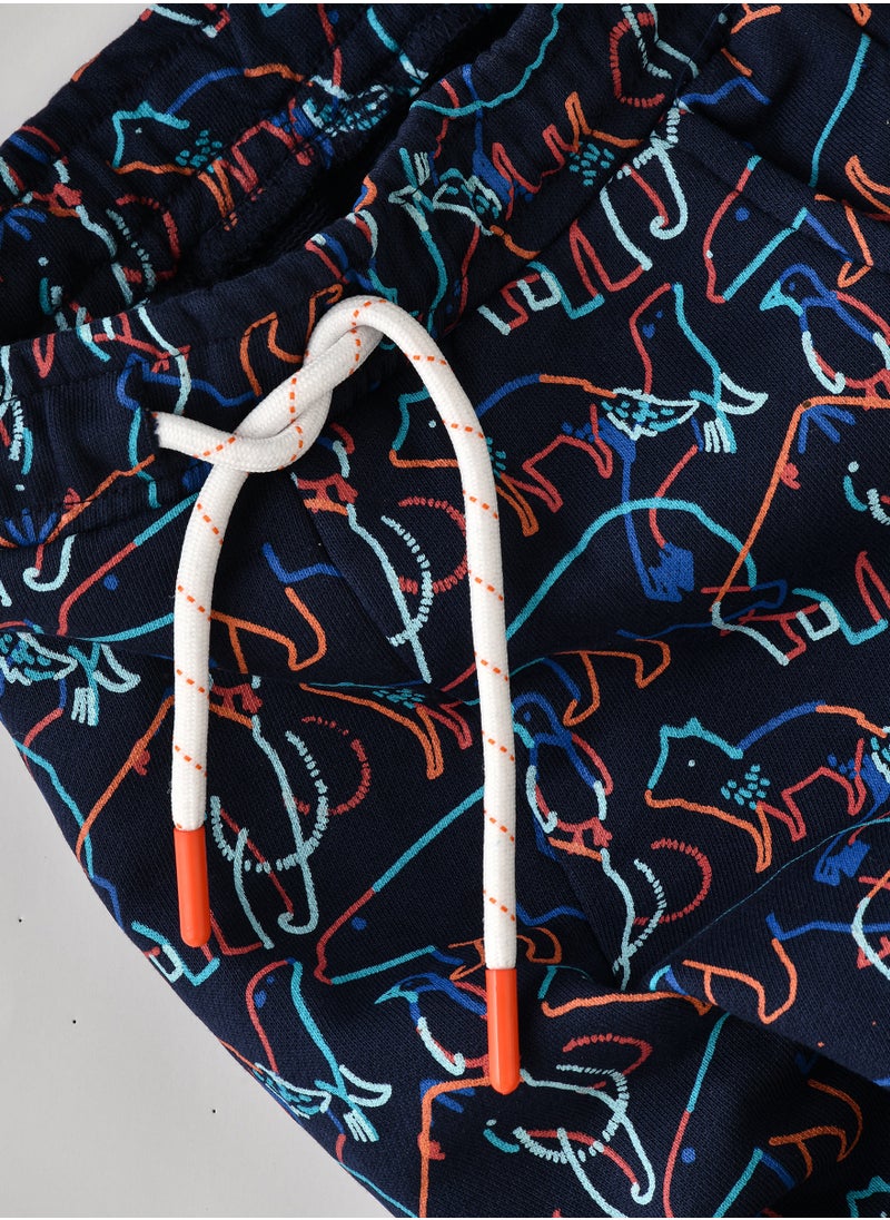 JAM Boys' Dinosaur Print Joggers with Drawstring  - Image 4