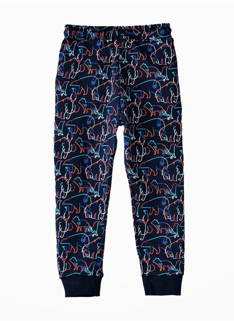 JAM Boys' Dinosaur Print Joggers with Drawstring  - Image 2