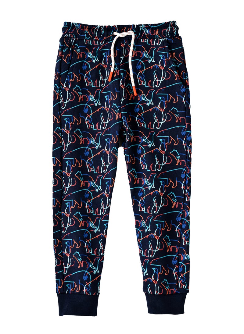 JAM Boys' Dinosaur Print Joggers with Drawstring  - Image 1