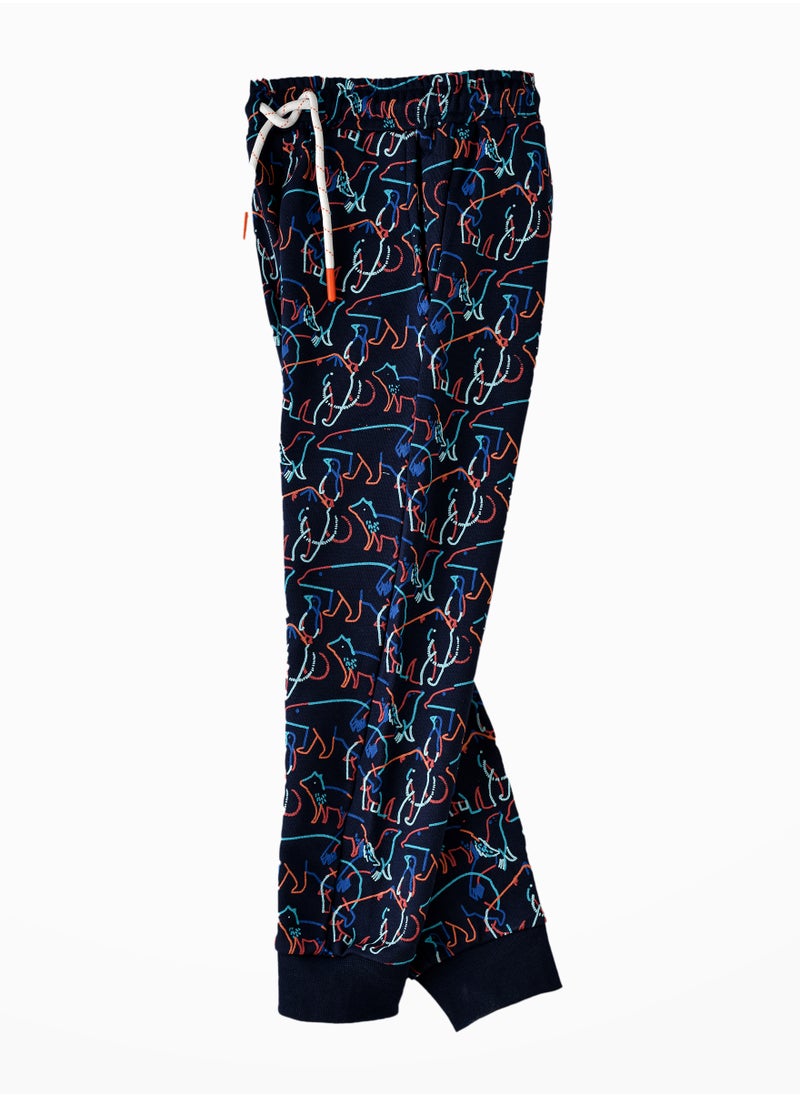 JAM Boys' Dinosaur Print Joggers with Drawstring  - Image 3