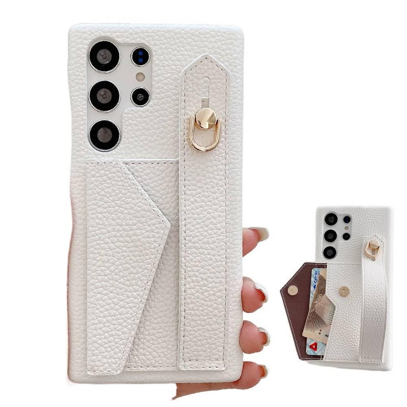Protective Case | PU+PET Card Holder | White | Cover for Samsung S25 Ultra / Samsung S25 - Image 2
