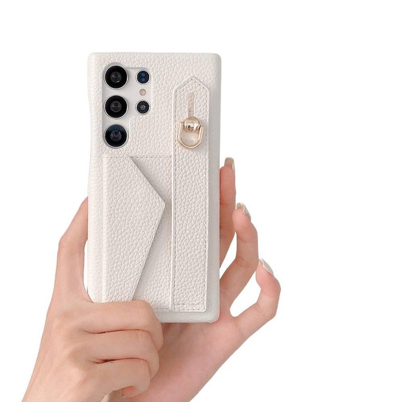 Protective Case | PU+PET Card Holder | White | Cover for Samsung S25 Ultra / Samsung S25 - Image 1