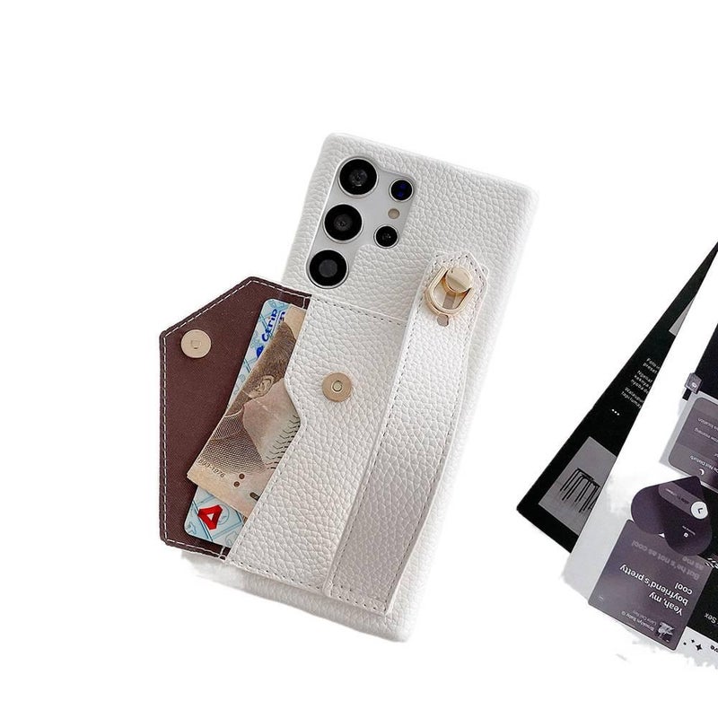 Protective Case | PU+PET Card Holder | White | Cover for Samsung S25 Ultra / Samsung S25 - Image 4