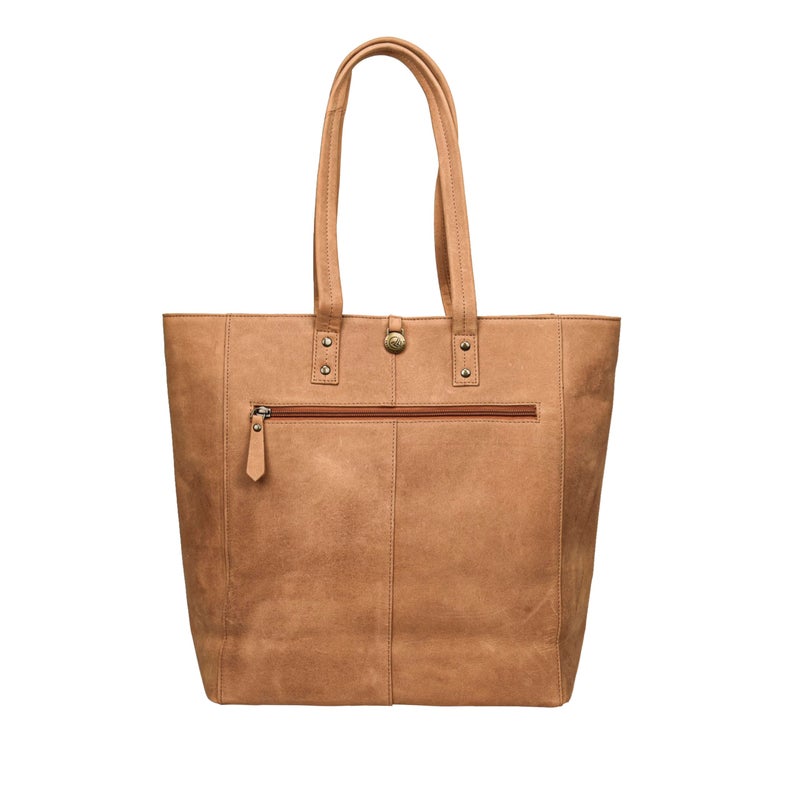 ANTONIO VALERIA Ava, Brown Premium Leather Tote/Top handle Shoulder Bag for Women, Medium - Image 3
