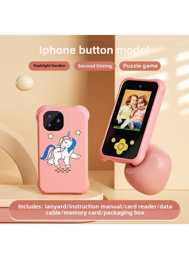 Generic Batch S1/S2 Children's Mobile Phone Camera Front And Rear Double Camera-Body Color:Blue-touch Screen Version  - Image 2