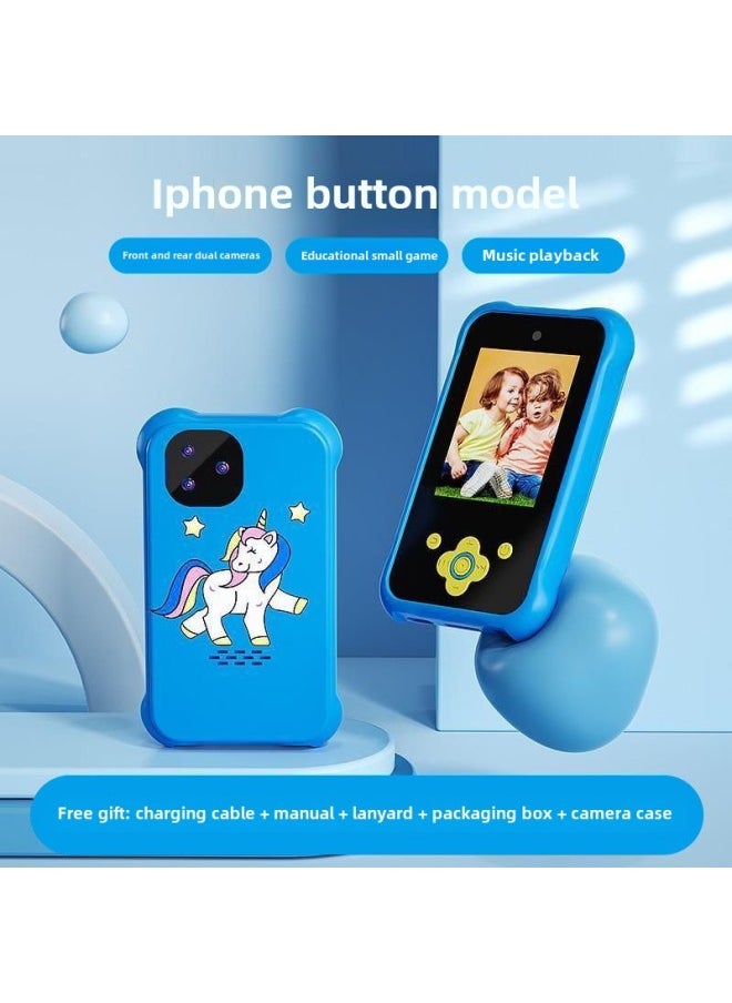 Generic Batch S1/S2 Children's Mobile Phone Camera Front And Rear Double Camera-Body Color:Blue-touch Screen Version  - Image 3