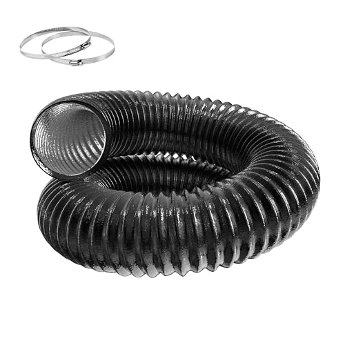 InfiniPower Flexible 6-Inch Aluminum Ducting, Dryer Vent Hose, Heavy-Duty Three-Layer Protection, 25-Feet Long for Heating Cooling Ventilation and Exhaust, Black - Image 1