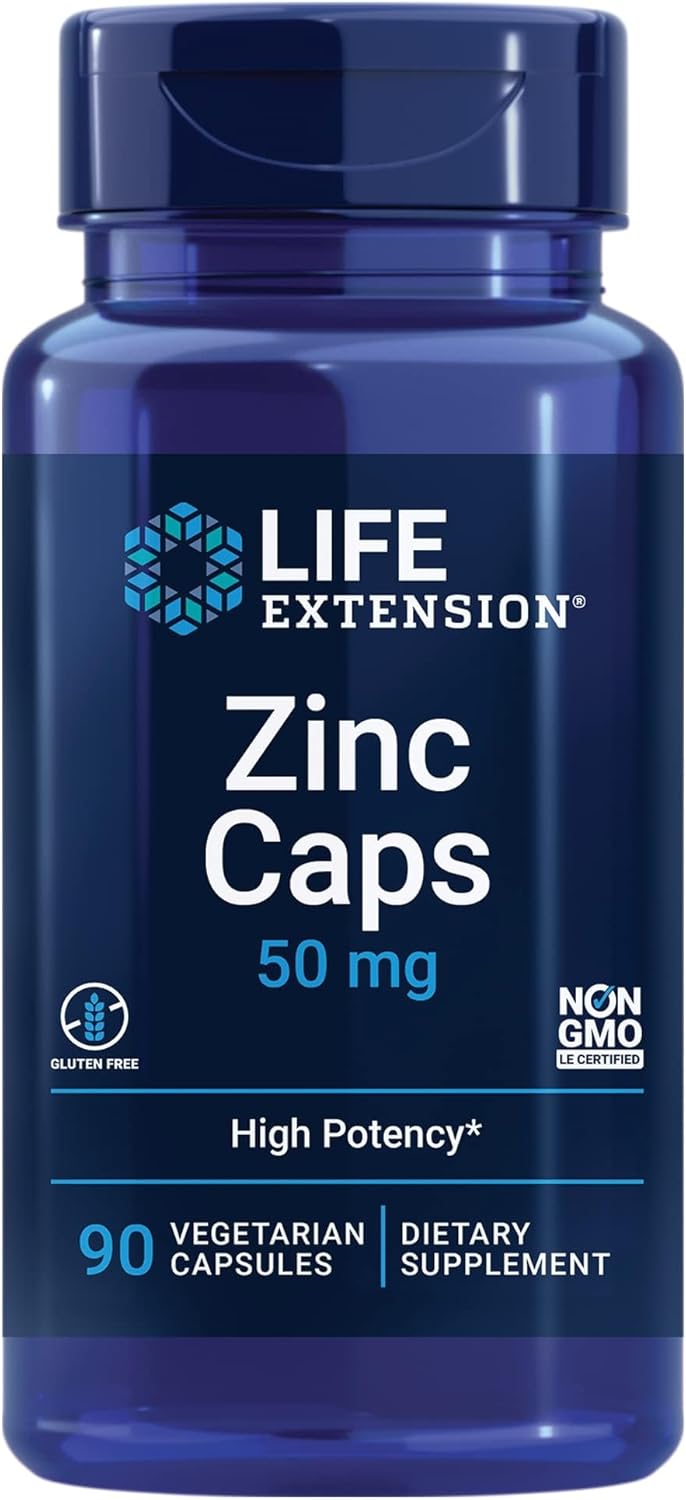 Zinc Caps 50 mg Dietary Supplement for Adults